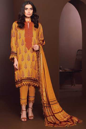 AlKaram Fw-131-20 Mustard Winter Collection 2020